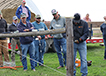 Clinic attendees work on wiring skills.