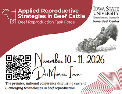 Applied Reproductive Strategies in Beef Cattle conference. Nov. 10-11, 2026. Des Moines, IA