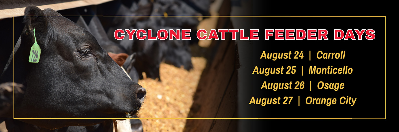 Cyclone Cattle Feeder Days banner.