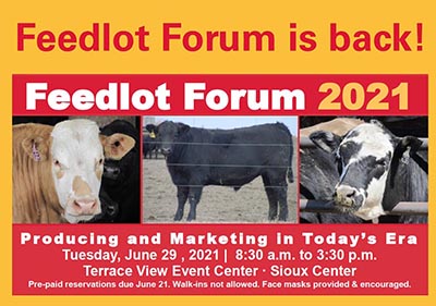 Feedlot Forum 2021 program graphic.